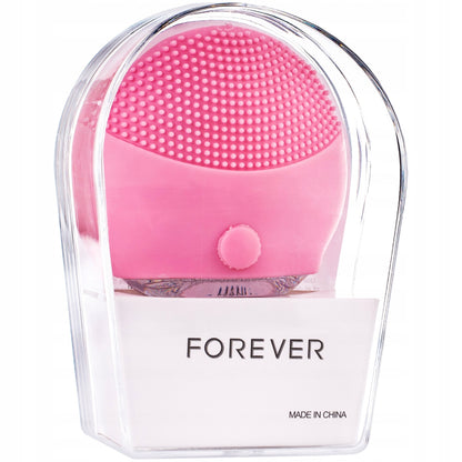 Perie sonica pentru fata, Forever, roz, curatare si masaj, alimentare prin USB