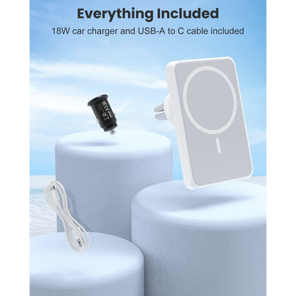Incarcator auto magnetic wireless compatibil Mag-Safe