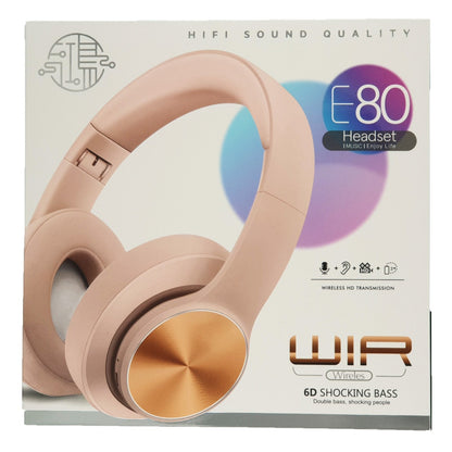 Casti Wireless E80 Pliabile, 6D Shoking Bass