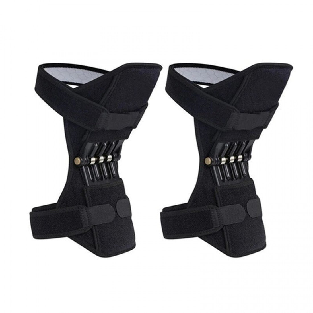 Set genunchiere neopren cu suport arc de sustinere, prindere dubla, lungime 29 cm