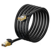 Cablu de retea Speed Seven, Baseus, Ethernet RJ45, Cat 7, 10 Gbps, 600 MHz, 3 m, Negru