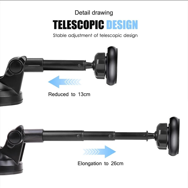 Suport auto magnetic telefon universal pentru bord sau parbriz,  rasucire 360 grade