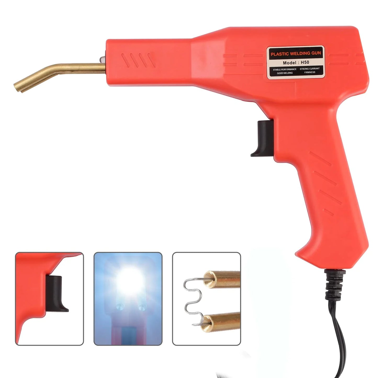 Trusa Aparat Sudat Plastic 50W - Pistol Profesional pentru Repararea Fisurilor, Kit Inclusiv 200 de Capse de Întărire