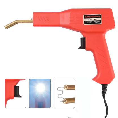 Trusa Aparat Sudat Plastic 50W - Pistol Profesional pentru Repararea Fisurilor, Kit Inclusiv 200 de Capse de Întărire