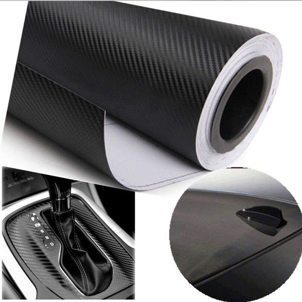 Folie colantare auto Carbon 3D Negru, 3m x 1,27m-2