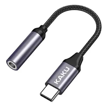 Cablu Adaptor, Convertor Audio - Jack (3.5mm) la conector Type-C (USB-C) Negru - KAKU - KSC-428