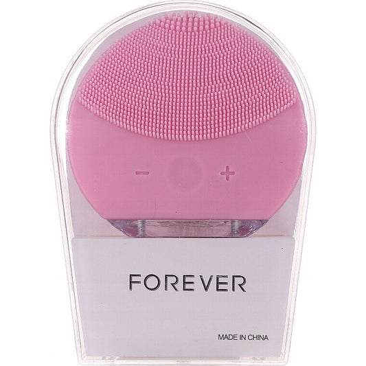 Perie sonica pentru fata, Forever, roz, curatare si masaj, alimentare prin USB