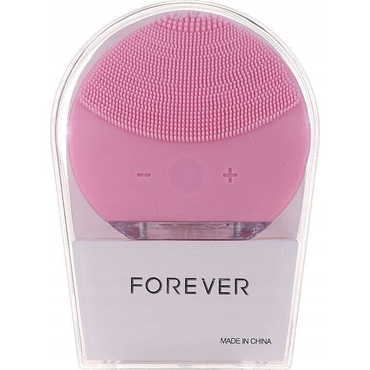 Perie sonica pentru fata, Forever, roz, curatare si masaj, alimentare prin USB