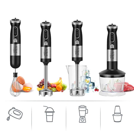 Blender Electric Portabil 4 in 1 cu Funcție Turbo, 600W