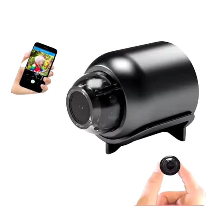 OFERTĂ 1+1 Mini Cameră Spion X5, WiFi, 1080p, Night Vision