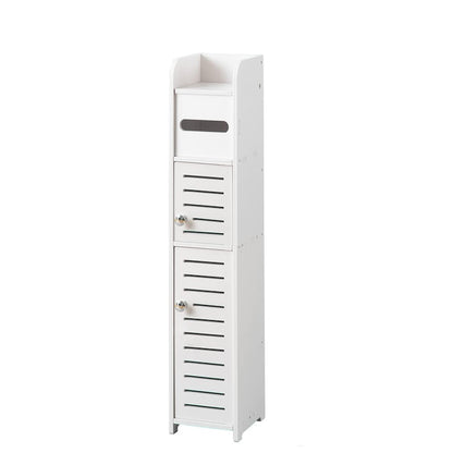 Dulap de baie cu 4 niveluri, PVC, 78 × 17 × 15 cm, Alb