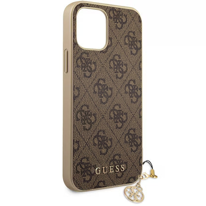 Husă Guess 4G Charms Collection pentru iPhone 12 / 12 Pro – Maro