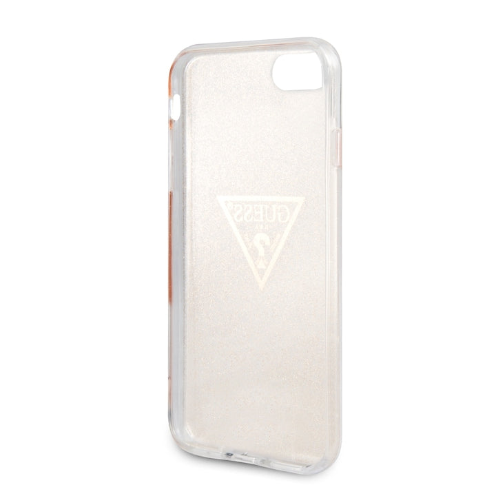 Husă Guess Glitter Triangle pentru iPhone SE (2020) – Auriu