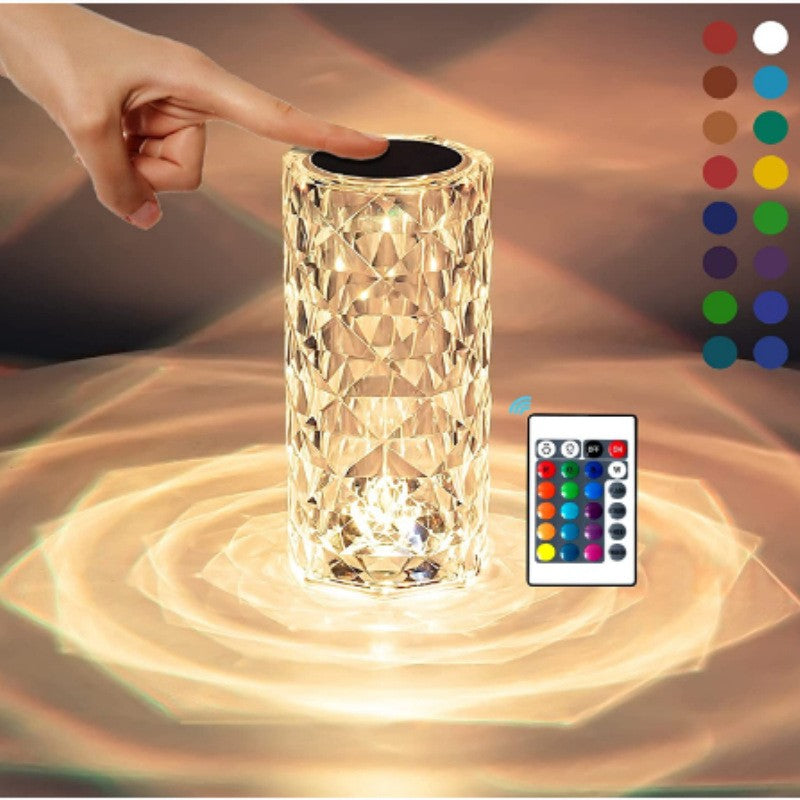 Lampa de birou pe LED RGB, Flippy, dimmer tactil, 3 nivele de intensitate, Cristal Acrilic, cu telecomanda-4