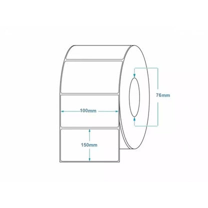 Rola etichete termice pentru awb Flippy 100x150mm, 1000 et./rola-1