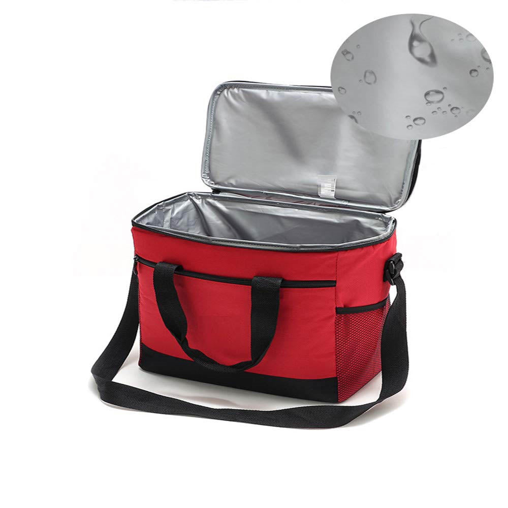 Geanta termoizolanta pentru picnic sau plaja, capacitate 16l, culoare Rosie-2