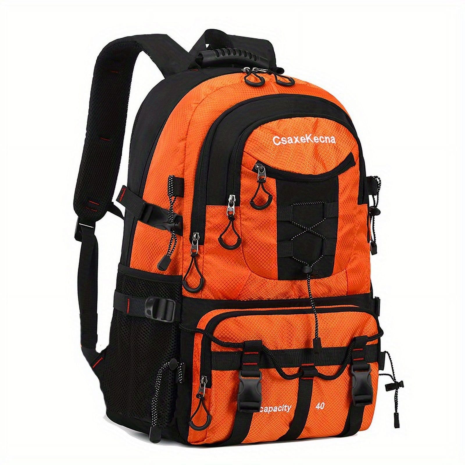 Rucsac Multifunctional de Alpinism, Flippy, Capacitate 36-55 L, de Calatorie, Impermeabil, Slot USB Incarcare Telefon, Bretele Reglabile, 52 x 34 x 19 cm, Portocaliu-5