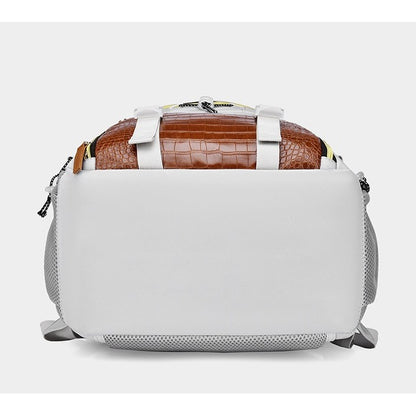 Rucsac Multifunctional pentru Calatorie, Flippy, pentru Alpinism, Voiaj, Drumetii, din Panza Oxford, 34x16x52 cm, Alb-8