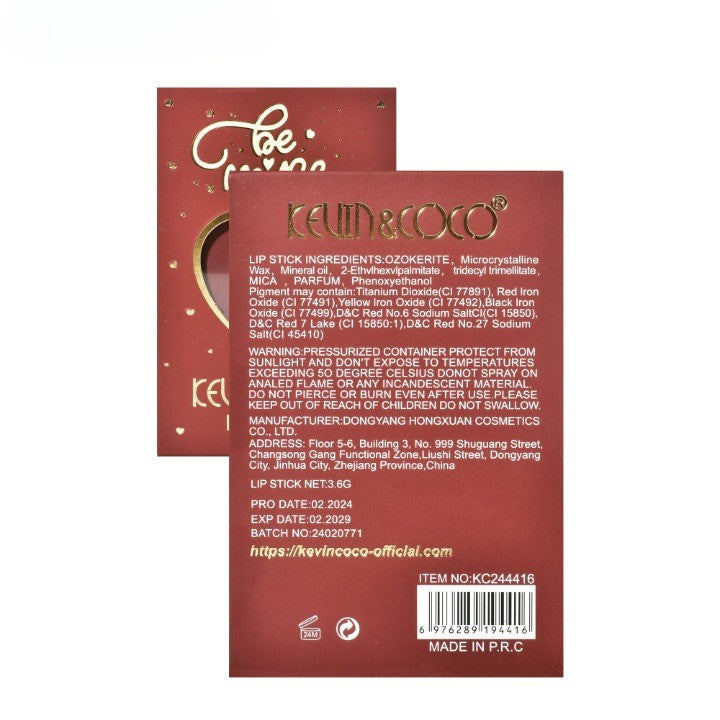 Ruj de Buze Mat, KEVIN & COCO, Be Mine, Lip-Stick Roz, 11.2 x 7.2 x 2.5 cm-1