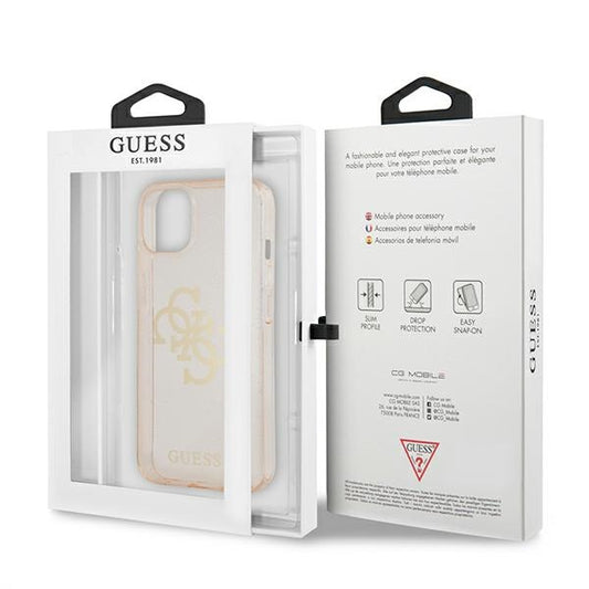 Husă Guess Glitter 4G Big Logo pentru iPhone 13 Mini (5.4”) – Auriu
