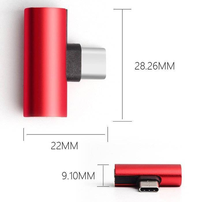 UA-006 | Type-C - Type-C + Adaptor Jack | Adaptor audio pentru telefon