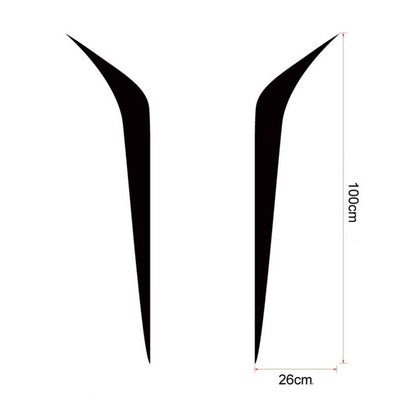 Set 2 stickere autoadezive Tuning, model "Hood Stripes V2", dimensiune 100 x 26 cm, culoare Neagra-1