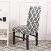 Husa universala pentru scaune clasice, model ROMB, culoare GRI + ALB-0
