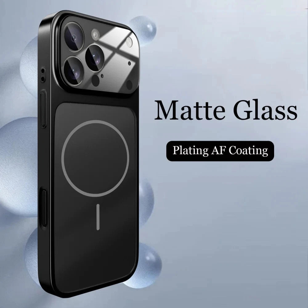 Husă MAGLENS AG Glass – Transformă orice iPhone 13–17 în iPhone 17 Pro Max | Design Premium, Sticlă Mată, Compatibilă MagSafe