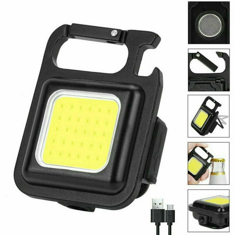 Lanternă Mini COB de 800 lumeni, portabilă si reîncărcabilă