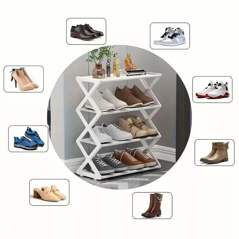 Organizator de Pantofi cu 4 Etaje – Raft pentru Depozitare