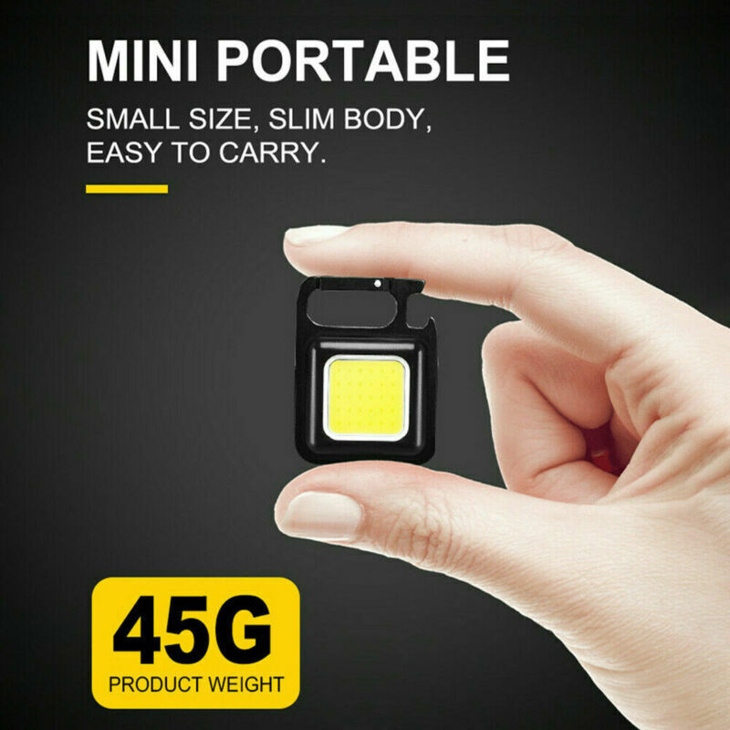 Lanternă Mini COB de 800 lumeni, portabilă si reîncărcabilă