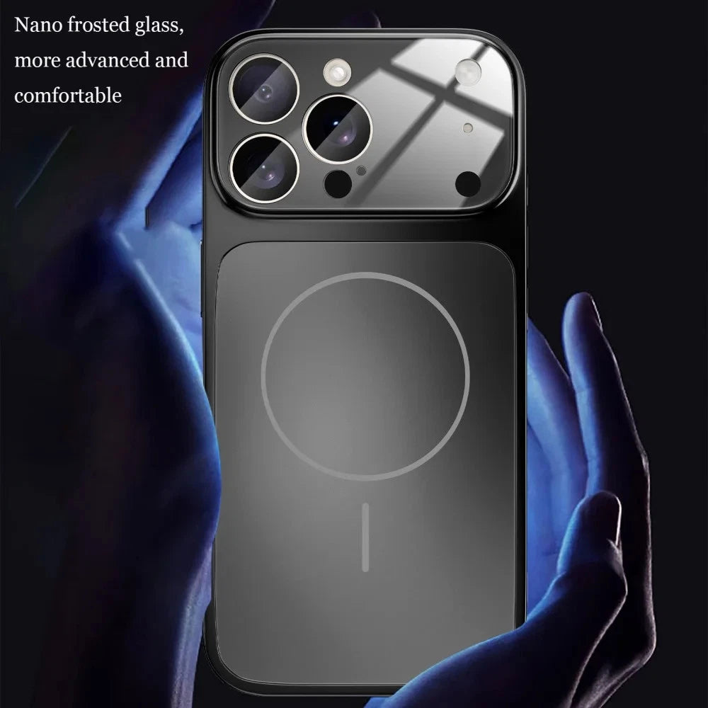 Husă MAGLENS AG Glass – Transformă orice iPhone 13–17 în iPhone 17 Pro Max | Design Premium, Sticlă Mată, Compatibilă MagSafe