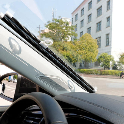 Parasolar auto cu ventuze, retractabil, negru, 68 cm x 125 cm, pentru parbriz sau geamuri laterale