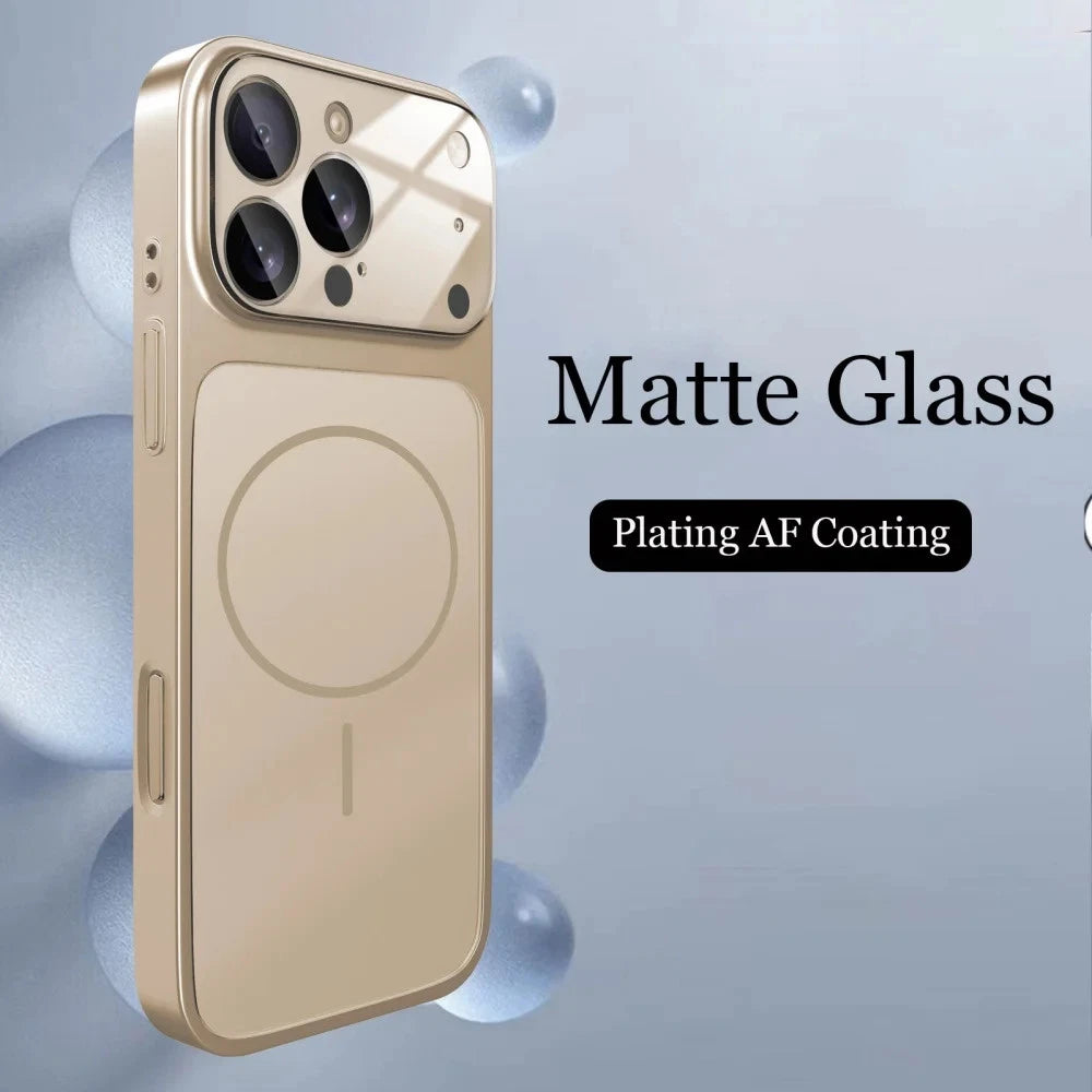 Husă MAGLENS AG Glass – Transformă orice iPhone 13–17 în iPhone 17 Pro Max | Design Premium, Sticlă Mată, Compatibilă MagSafe