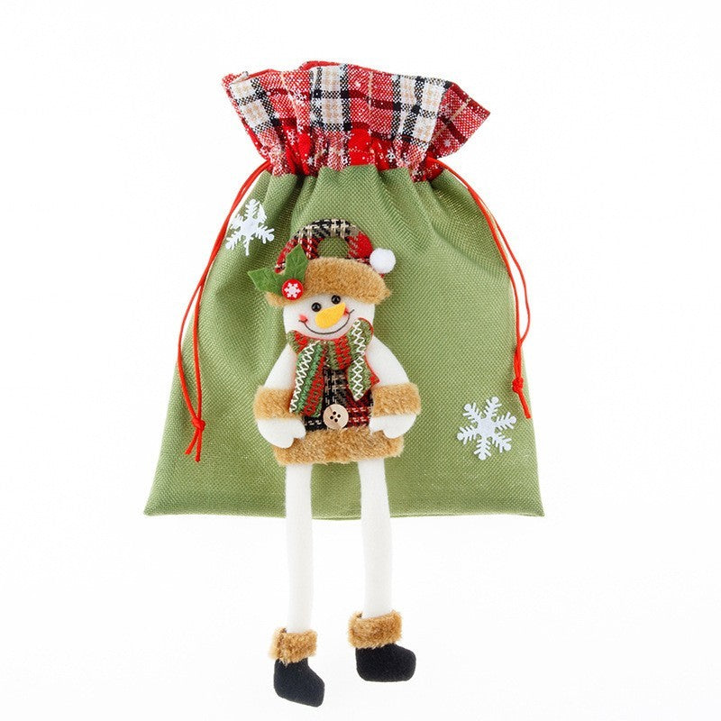 Sac cadouri Flippy, tematica Om de Zapada, Material Textil, 30x25 cm, cu Siret, Verde-0