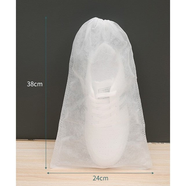 Sac Depozitare Incaltaminte, Flippy, de Protectie, pentru Voiaj, Netesut, Rezistent la Praf, Protectie Solara, Anti-Ingalbenire, 38x24 cm, Marime Mica, Transparent-1
