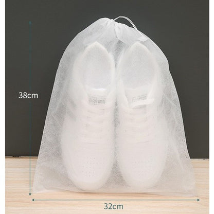 Sac Depozitare Incaltaminte, Flippy, de Protectie, pentru Voiaj, Netesut, Rezistent la Praf, Protectie Solara, Anti-Ingalbenire, 38x32 cm, Marime Medie, Transparent-1