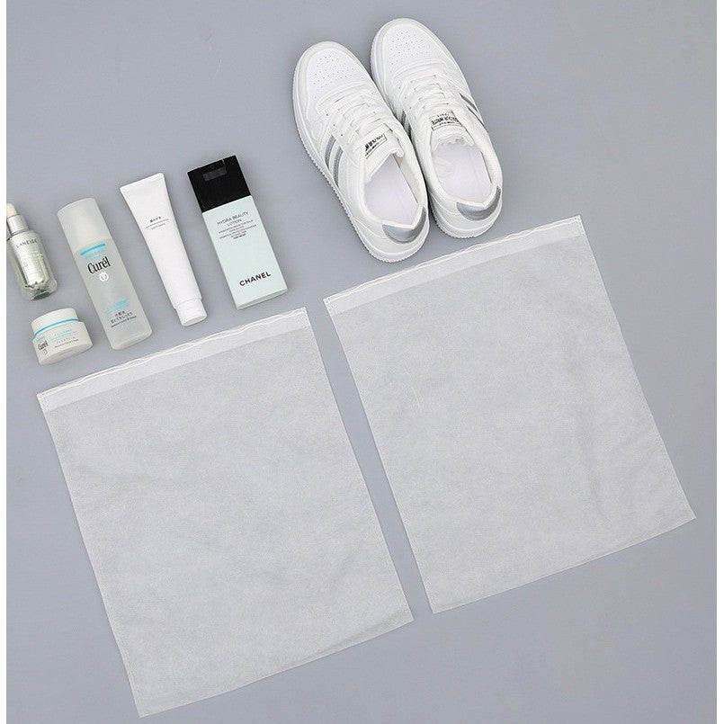 Sac Depozitare Incaltaminte, Flippy, de Protectie, pentru Voiaj, Netesut, Rezistent la Praf, Protectie Solara, Anti-Ingalbenire, 38x32 cm, Marime Medie, Transparent-3