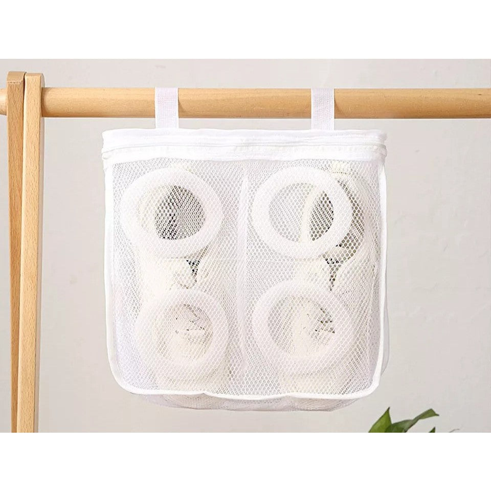 Sac pentru Spalare Incaltaminte, Flippy, pentru Masina de Spalat, 28x24.5x8 cm, Alb-3