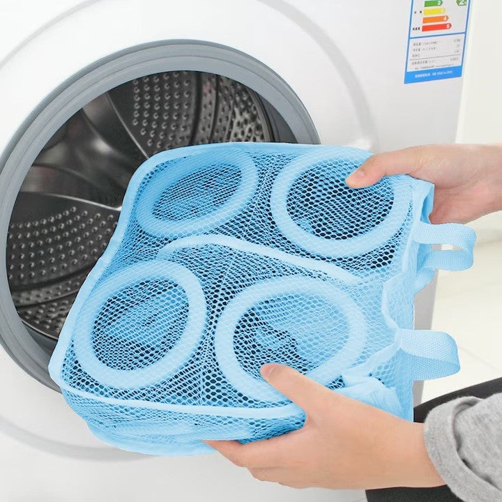 Sac pentru Spalare Incaltaminte, Flippy, pentru Masina de Spalat, 28x24.5x8 cm, Albastru-2