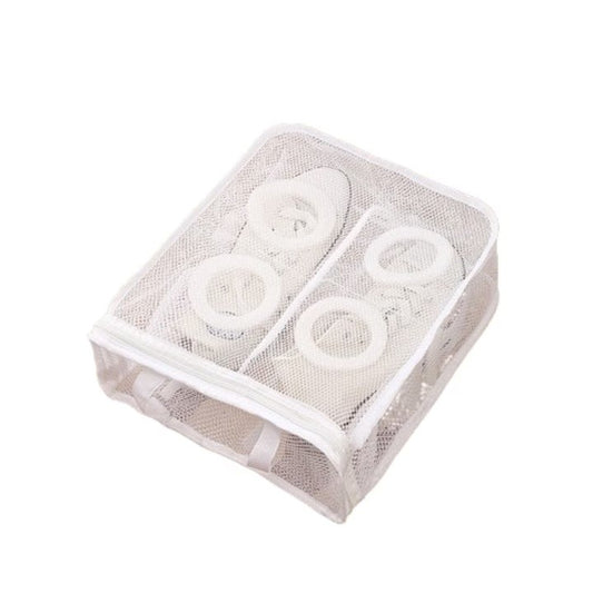 Sac pentru Spalare Incaltaminte, Flippy, pentru Masina de Spalat, 36x30x12 cm, Alb-0