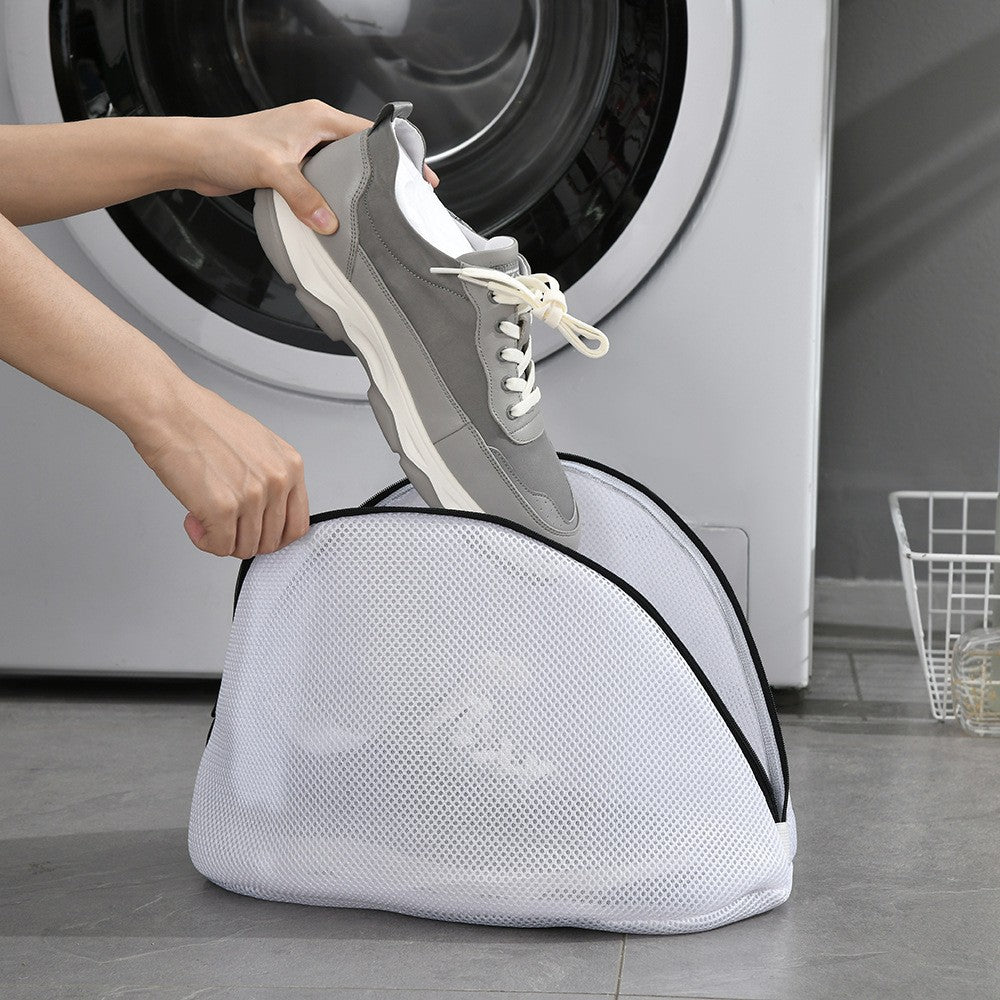 Sac pentru spalare si uscare incaltaminte Flippy, compatibil cu masina de spalat, material rezistent, 42 x 24 x 24 cm, alb-4