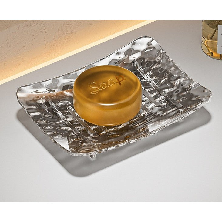 Savoniera din Plastic Flippy, 11 x 8 cm, cu Scurgere Apa, Design Modern, Gri-1