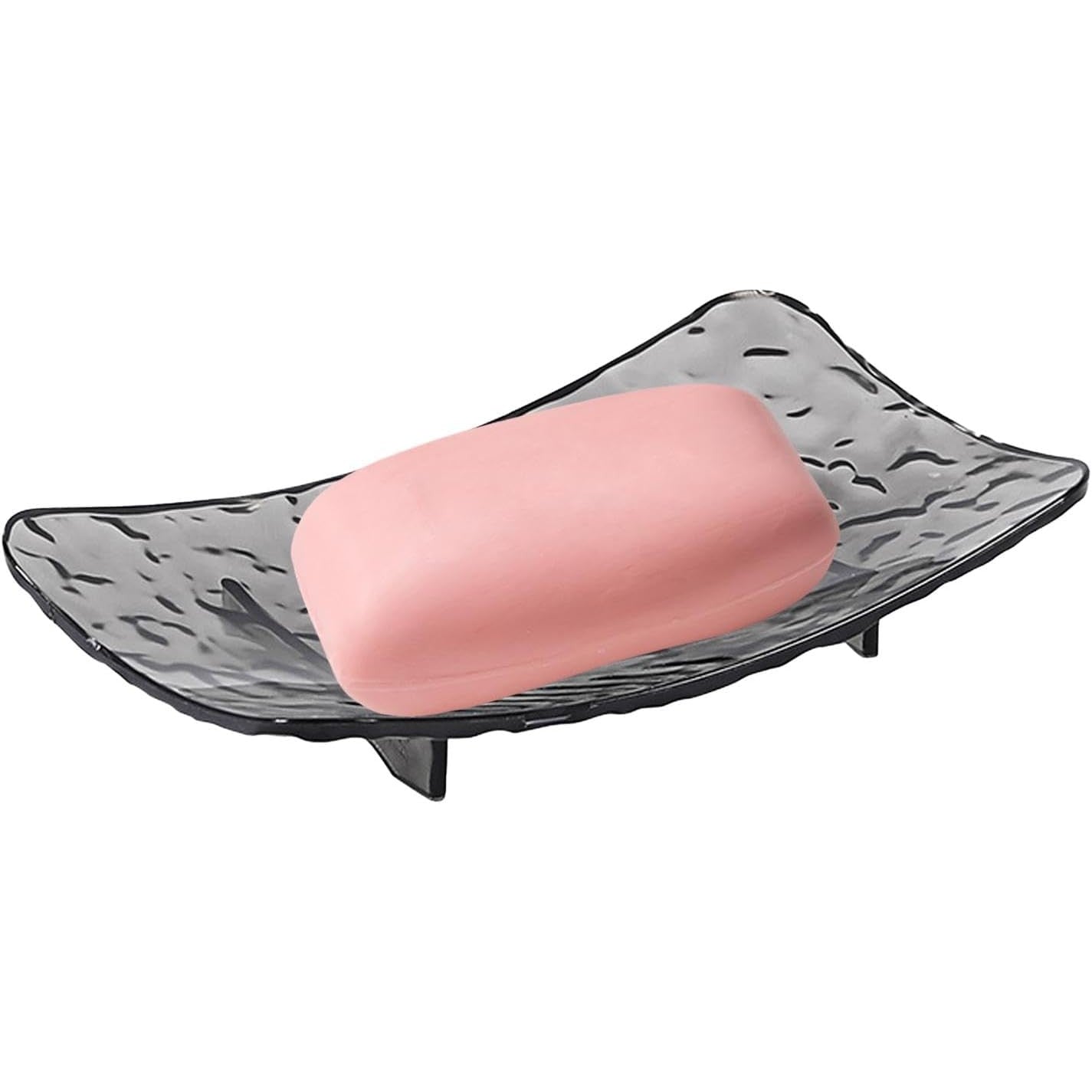 Savoniera din Plastic Flippy, 11 x 8 cm, cu Scurgere Apa, Design Modern, Gri-2