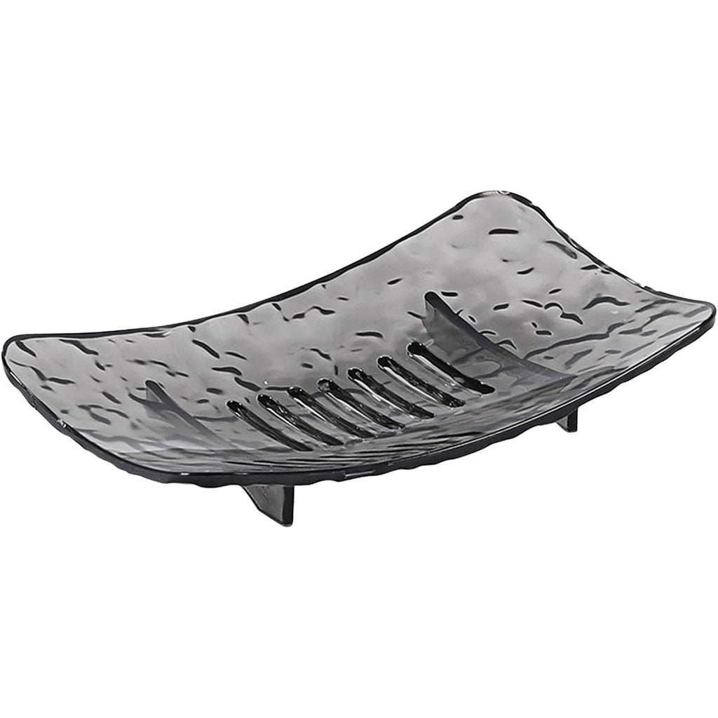 Savoniera din Plastic Flippy, 11 x 8 cm, cu Scurgere Apa, Design Modern, Gri-0