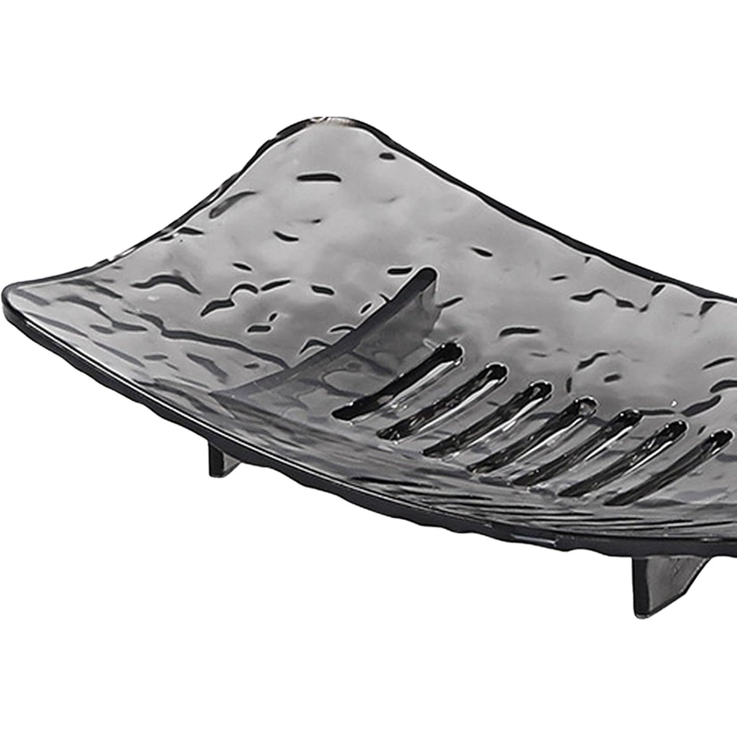 Savoniera din Plastic Flippy, 15 x 9 cm, cu Scurgere Apa, Design Modern, Gri-4