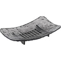 Savoniera din Plastic Flippy, 15 x 9 cm, cu Scurgere Apa, Design Modern, Gri-0