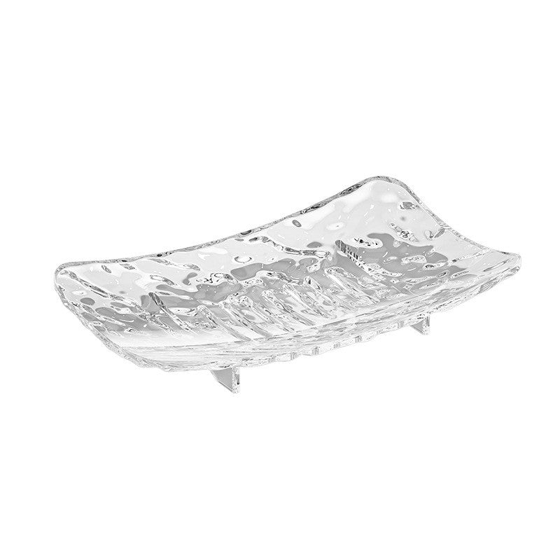 Savoniera din Plastic Flippy, 15 x 9 cm, cu Scurgere Apa, Design Modern, Transparent-5