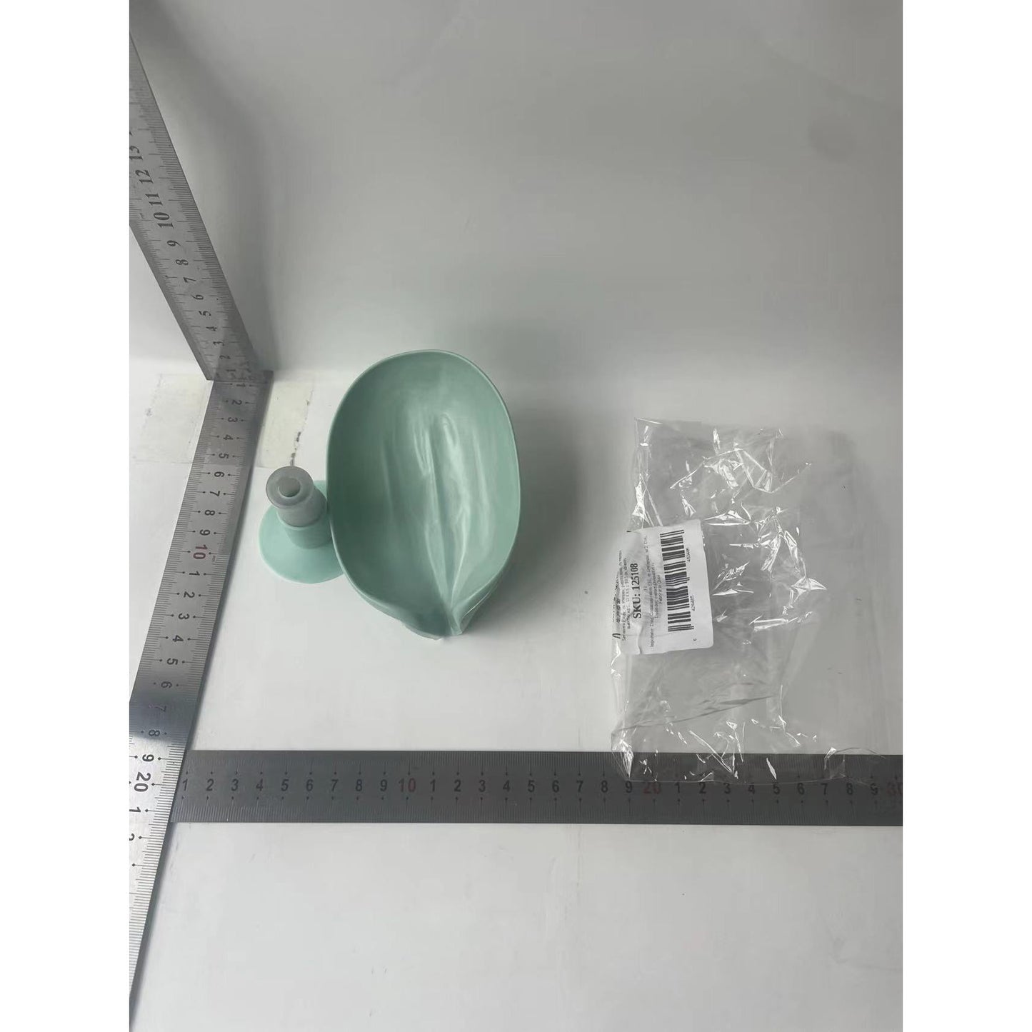 Savoniera Flippy, cu scurgere, pentru sapun, cu ventuza, material ABS, 13 x 8.5 x 10.5 cm, albastru-7