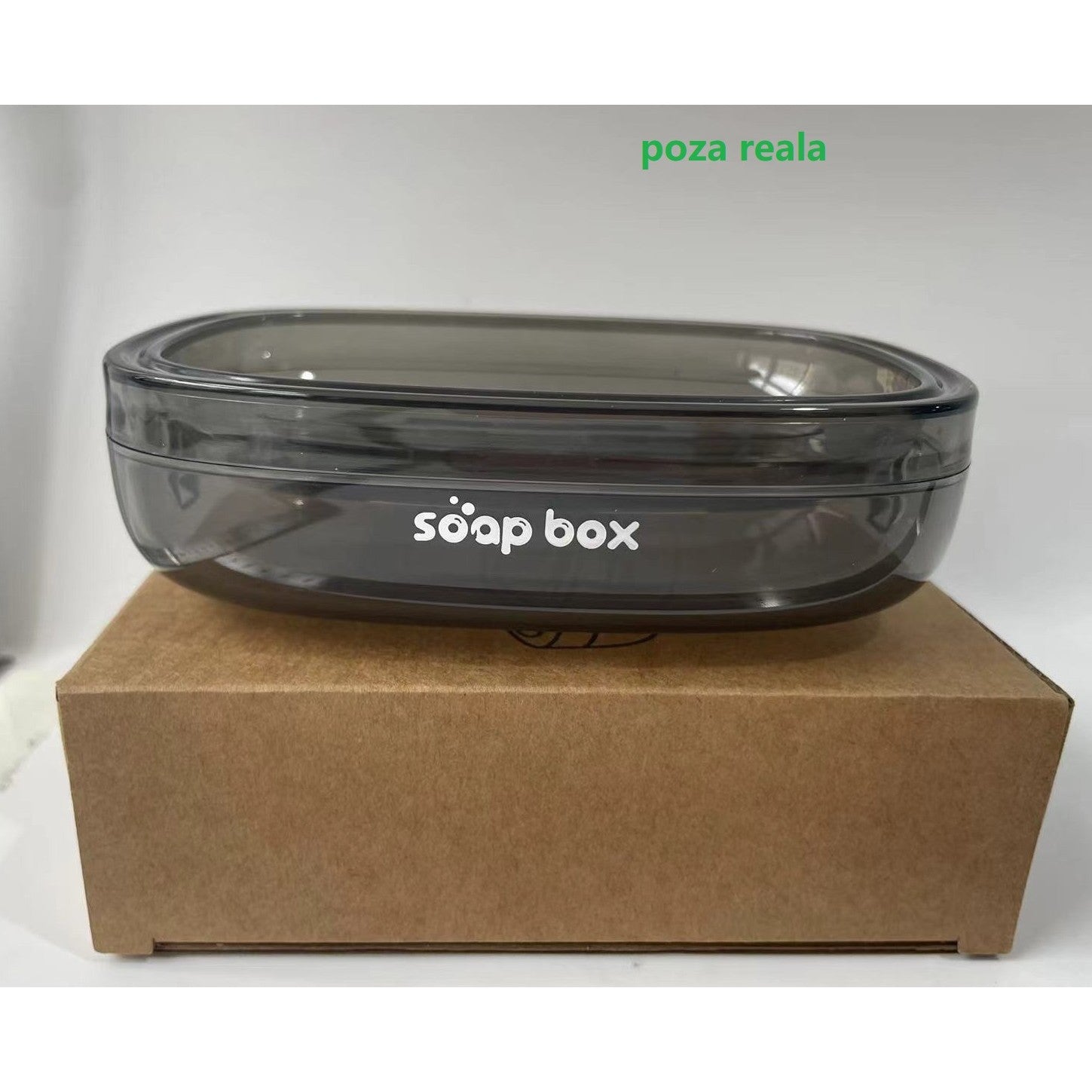 Savoniera, Flippy, Pentru Blat, PET, Scurgere Optima, Gri Transparent-1